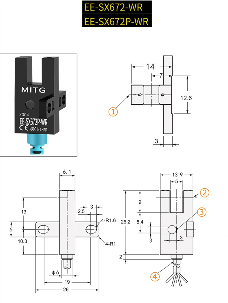 U-Förmigen Schlitz Lichtschranke EE-SX67 Serie SX 670 671 672 673 674 675 676 677 Induktion Grenze Sensor NPN PNP NO NC 5V-24V – Detail 17