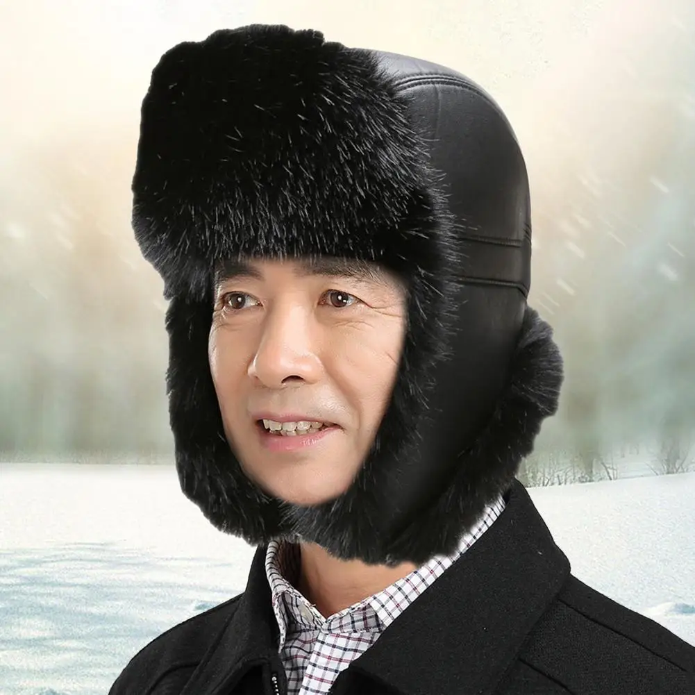 

Ear Flap Hats Skin-friendly Winter Hats Breathable Ear Flap Hats Keep Warmth Winter Ear Flap Wind-proof Ski Hat for Men