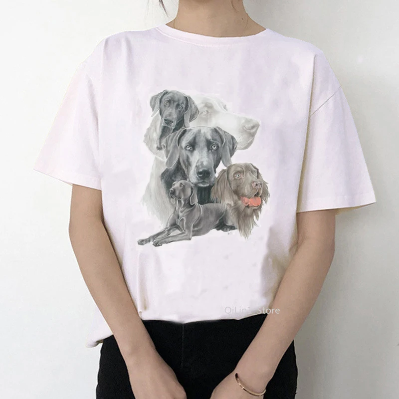 Hot Vintage Golden Retriever Animal Print Tee Shirt Femme Summer Top Female Cute T-Shirt Women White T Shirt Log Lover Tshirts