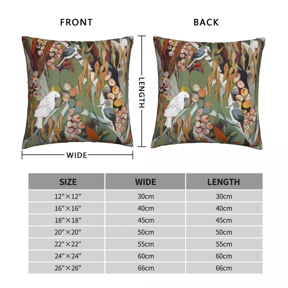 Cockatoo Kookaburra Catch Up Pillowcase Polyester Linen Velvet Creative Zip Decor Pillow Case Home Cushion Cover