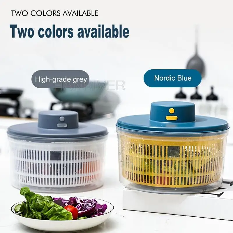 3L الكهربائية الخضروات مجفف مبشرة سلطة دوارة ديهيدراتور متعددة الوظائف الفواكه غسل استنزاف سلة USB شحن المطبخ تجفيف