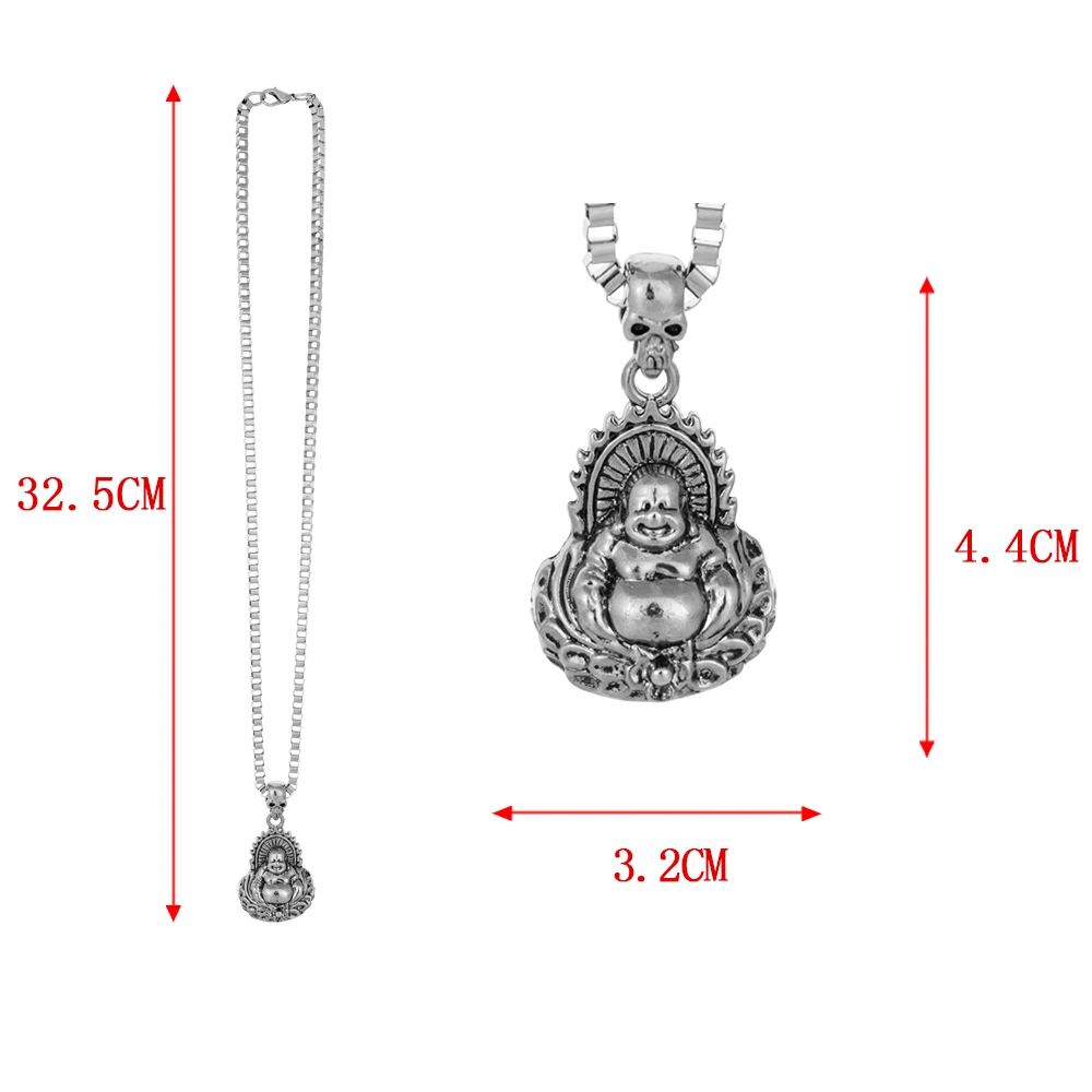 Car Pendant Laugh Buddha God Charms Alloy Rearview Mirror Decoration Hanging Automobiles Decor Ornaments Accessories Car styling