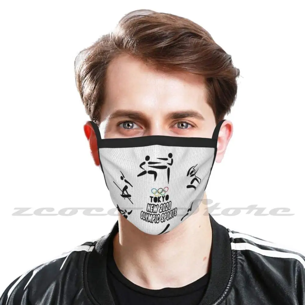 Masque lavable pour adulte et enfant, filtre Pm2.5, Logo créatif