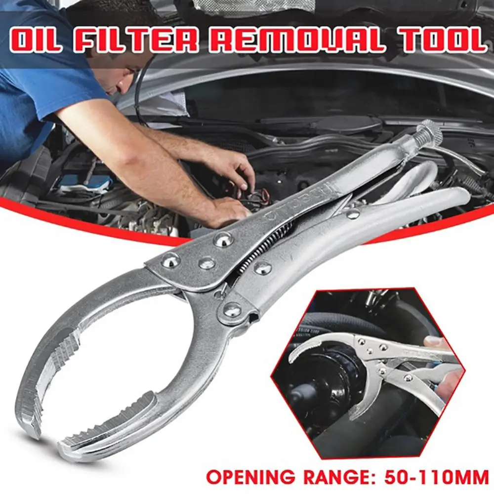 Car Vehicle Oil Core Filter Wrench Remover Metal Grip Plier Spanner Repair Tool