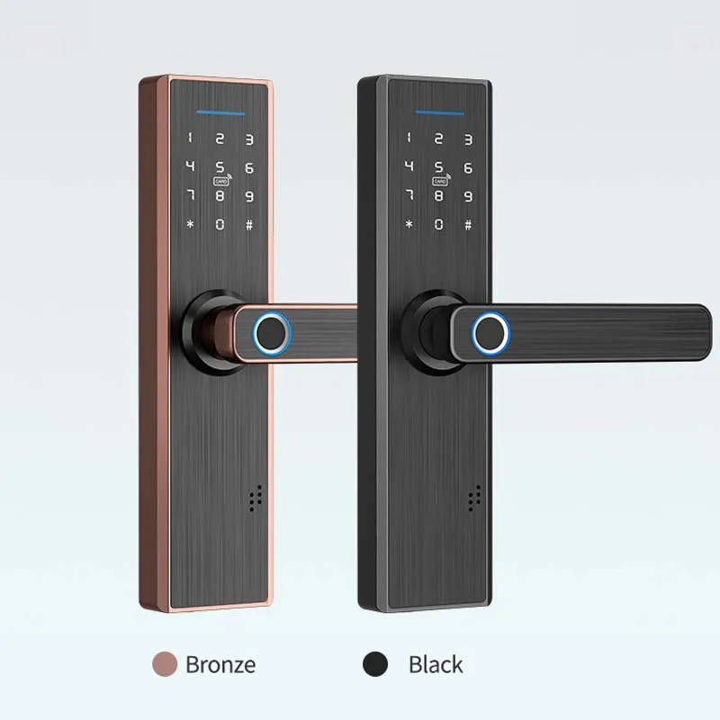 Tuya Smart Door Lock WiFi Fingerprint Password IC Card Lock, APP Remotely Fechadura Digital Lock