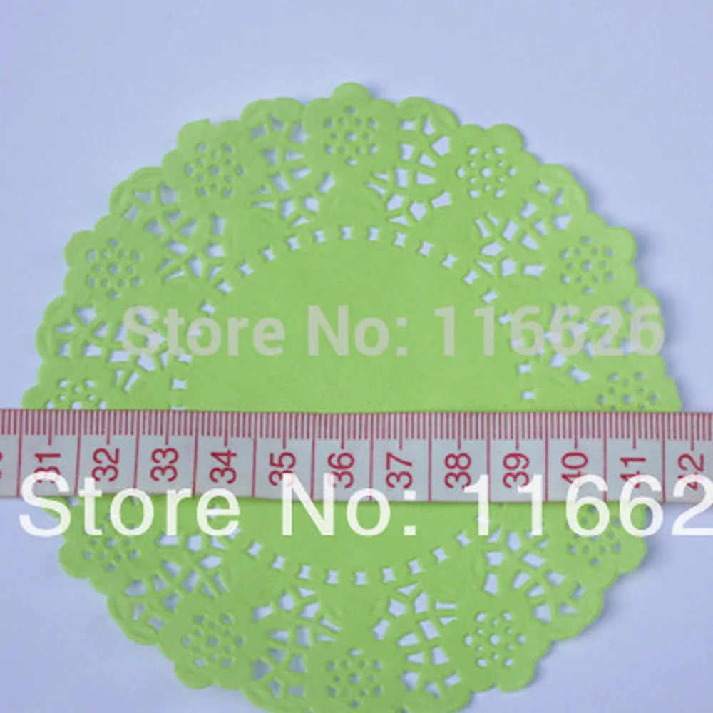 200pcs/Lot  4.5''DIY Lace Decorative Paper Doilies Colorful Flower Style Hollowed Place Mat Scrapbook Accessories