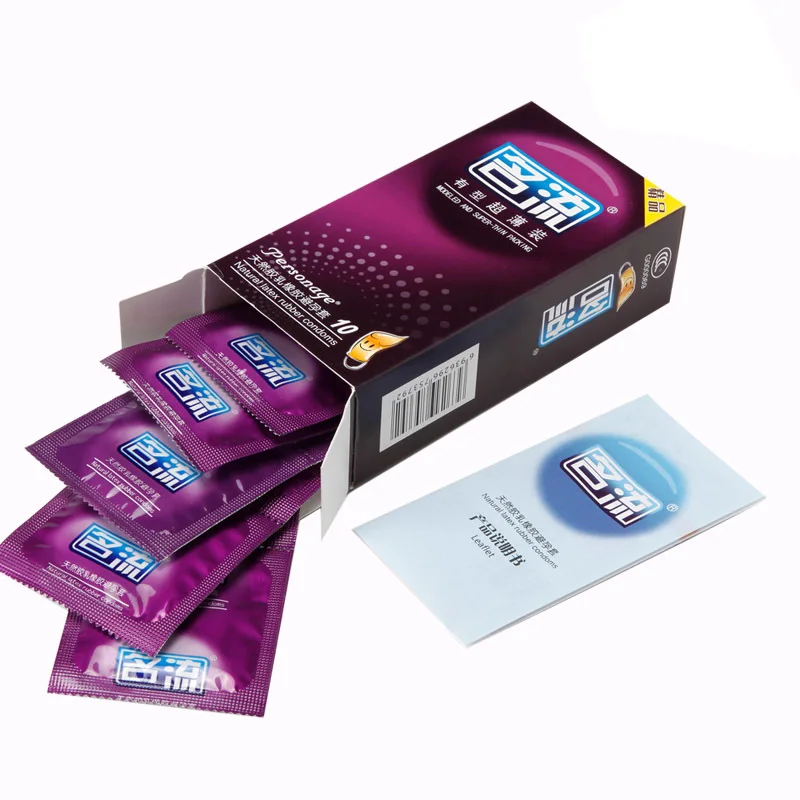 10 Pcs Super Thin Condoms for Men Lubricated Threaded G Spot Natural Rubber Comdoms Sex Toys Products For Men Adult supplies