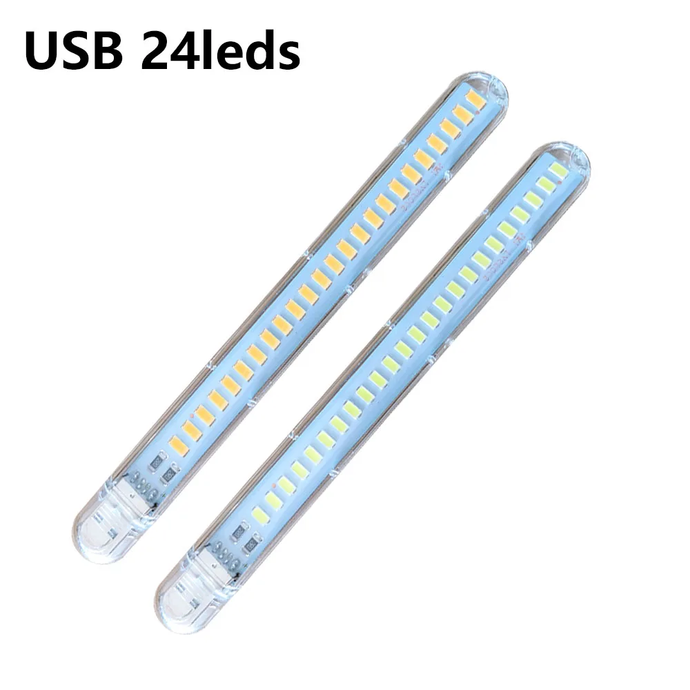 USB LED 3LEDs 8LEDs 24leds Book Lights LED Bulb 5V Power Input White 5000-6500K Warm White 3000-3500K USB Night light