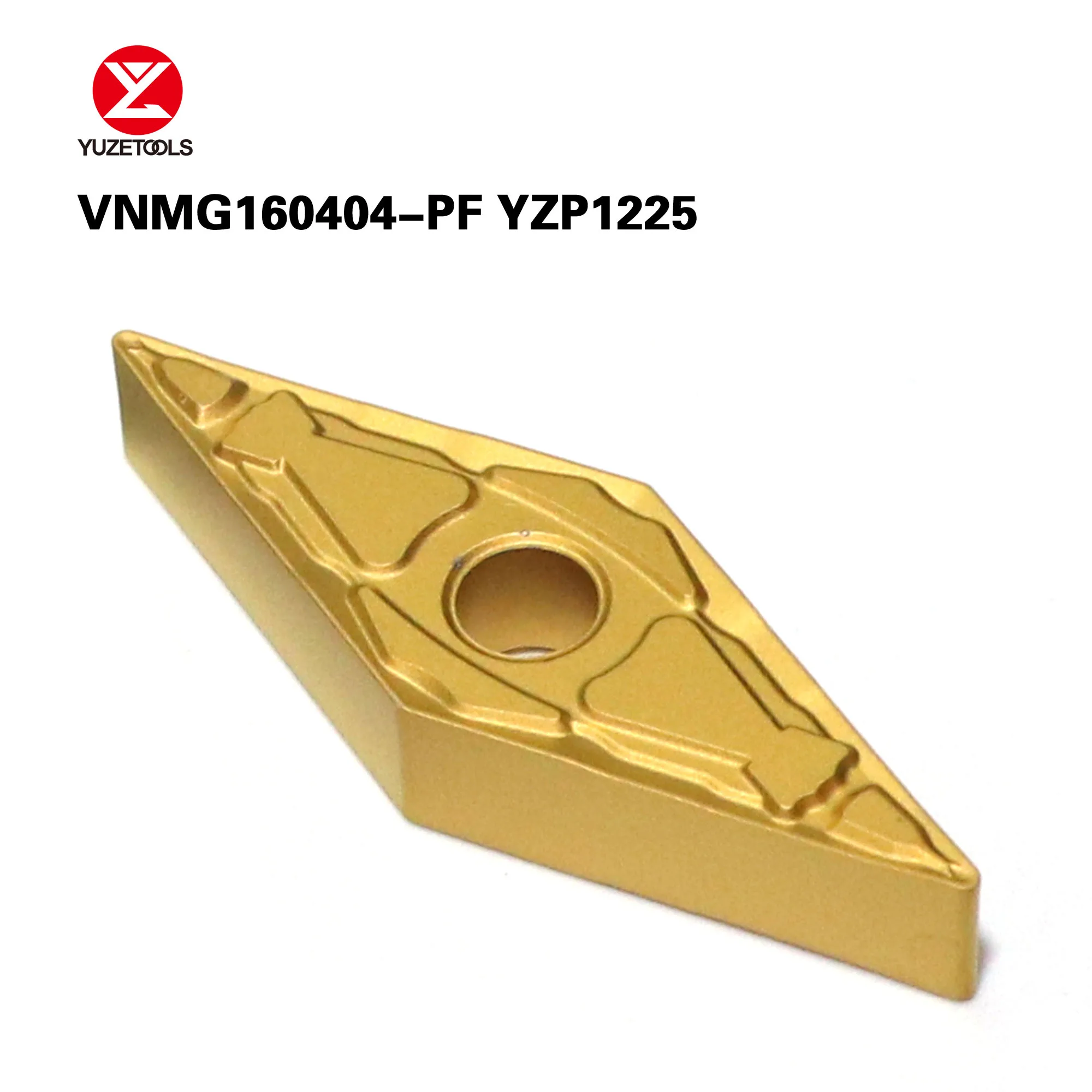 10pcs VNMG160404-PF YZP1225 CNC Cutter Finish Machining Steel Processing Lathe Turning Carbide Inserts