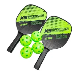 Set di racchette da Paddle Pickleball Set di racchette in pioppo antiscivolo racchetta Ultra cuscino con Set di 4 palline da allenamento per bambini Alduld