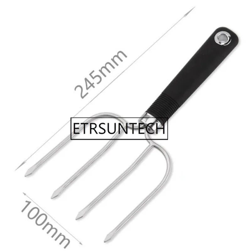 50pcs Four Needle Stainless Steel Turkey Fork Oven Lifter Barbecue Roasting Outdoor Tools Chicken Camping