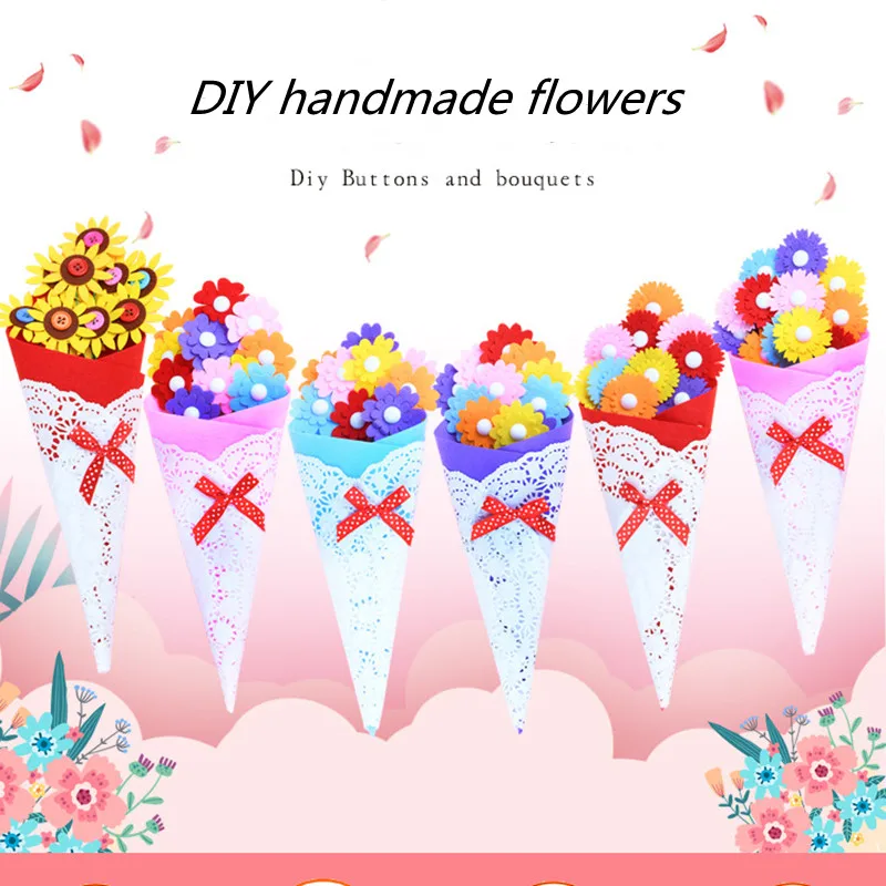 子供のための手作りの花のおもちゃ,子供のための教育玩具,DIY