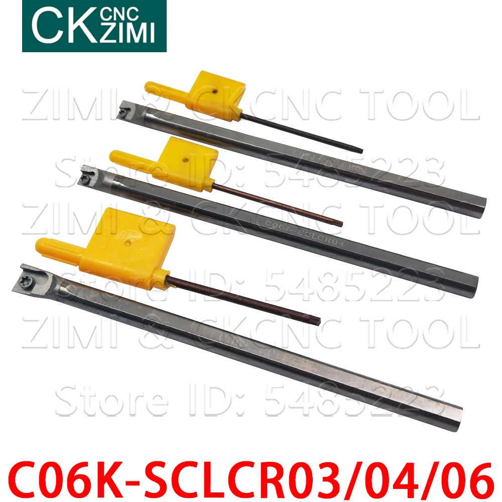 1 قطعة C06K-SCLCR03 C06K-SCLCR04 C06K-SCLCR06 التنغستن الصلب الداخلية وانتقل المخرطة بار حامل أدوات SCLCR ل CCMT 0401 0602 09T3