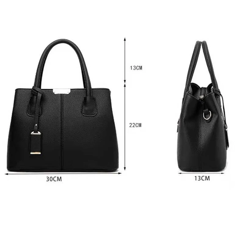 Sac à main en cuir souple pour femmes, blanc, élégant, Sac à bandoulière, fourre-tout, mode féminine, poche, poignée supérieure