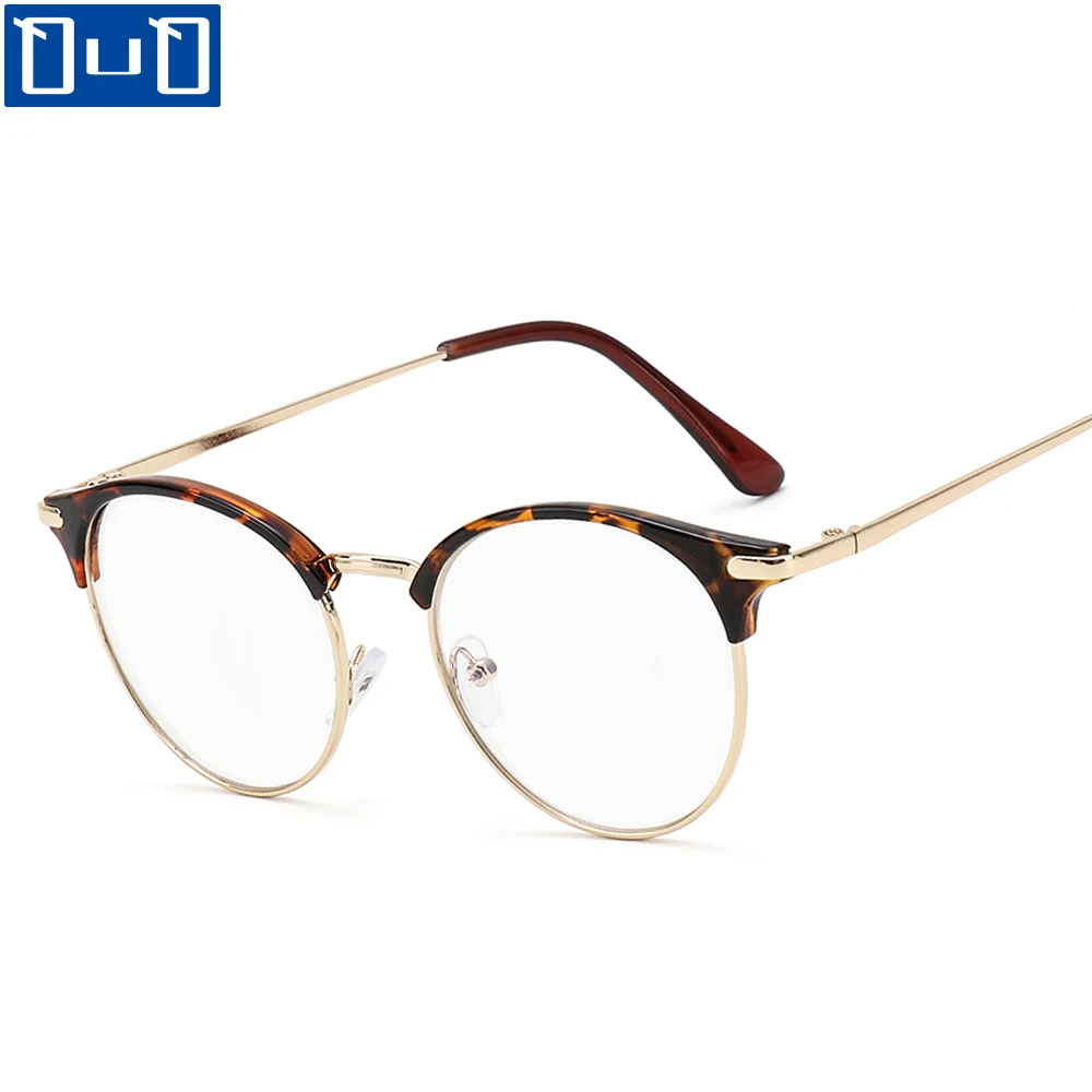 Qutzzmnd Klassieke Anti-Blauw Licht Brilmontuur Mode Ronde Metalen Monturen Computer Bril Eyewear