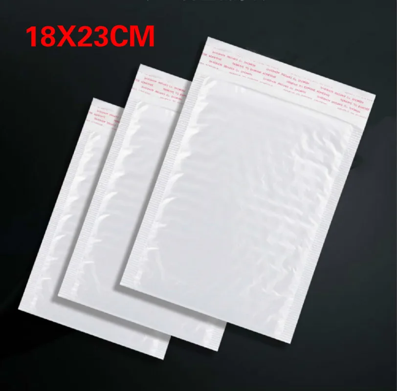 

50pc Plastic White Foam Envelope Bag Mailers Padded Shipping Envelope with Bubble Mailing Bag Gift Wrap Packaging Bags 18*23cm