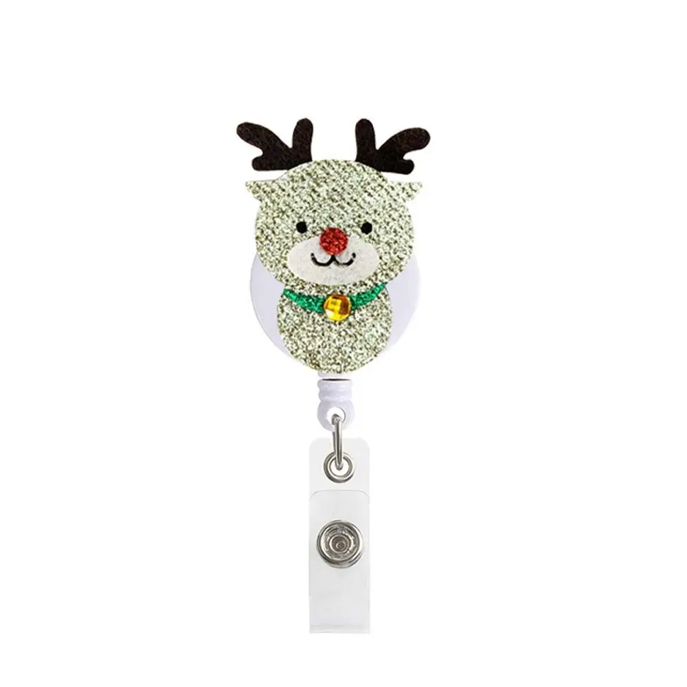 

Worker 360 Degree Rotation Nameplate Students Belt Clips ID Card Chain Clip Christmas Badge Holder Retractable Badge Reel Clip