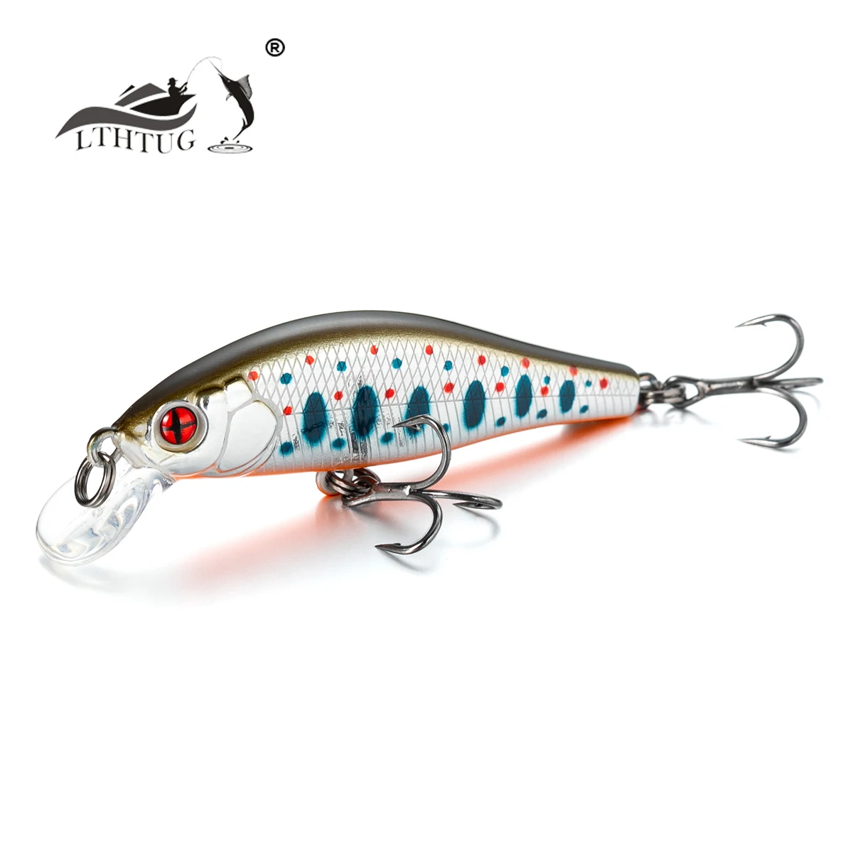 LTHTUG Рыбалка для речной рыбалки Leurre FLAT PHOXY MINNOW HW 50S 6g быстрое погружение