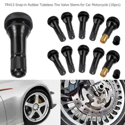 Tubeless Tire Valve Stems TR413 Snap-in Rubber Tubeless Wheel Tyre Valve Stem Caps for Auto Motorcycle ATV