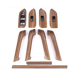 For Toyota Land Cruiser Prado FJ150 150 2010-2018 2019 Wood Grain Car Interior Decoration Trim Frame replacement Accessories