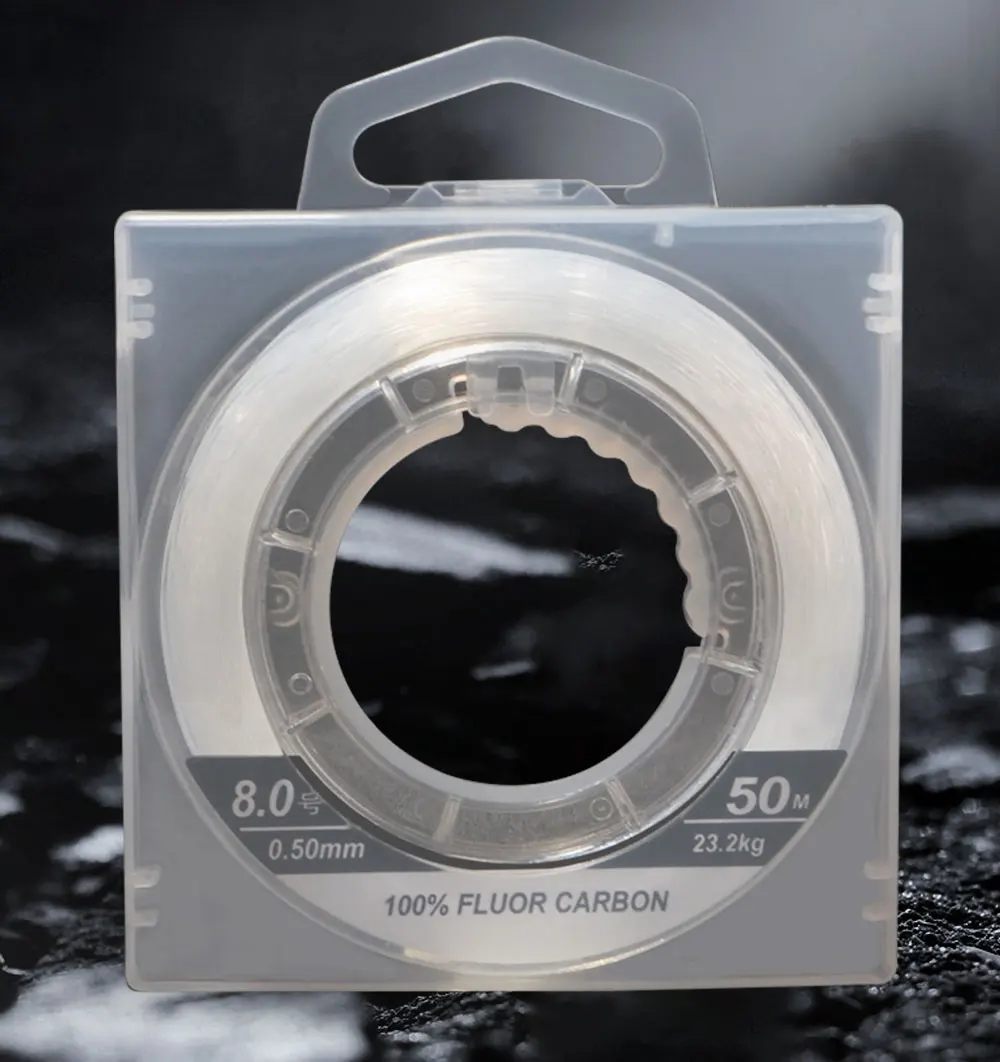 FTK 100% Fluor Kohlenstoff Linie 50M 0.8 #-10 #0,14mm-0,6mm Führer Linie Karpfen angeln Sinking Linie – Detail 2