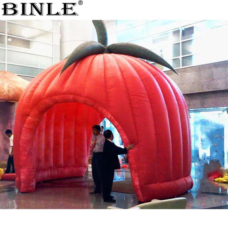 สีแดงโฆษณา Inflatable มะเขือเทศตกแต่งเต็นท์พองเหตุการณ์เต็นท์โดมสำหรับขาย