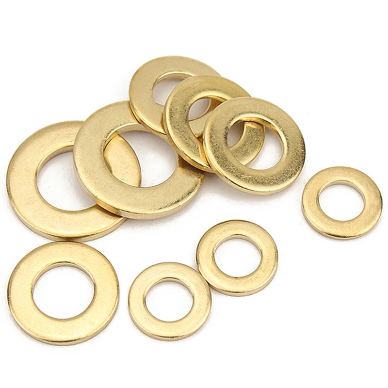 Round Brass Washer Meson,Bronze Flat Sheet Metal Cushion Paste Seals Shim Gasket Ring Ga97 M2 M2.5 M3 M4 M5 M6 M8 M10 M12 M14M16