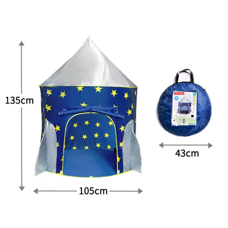 Play Tent Portable Foldable Tipi Prince Folding Tent Children Boy Cubby Play House Kids Gifts Outdoor Toy Tents Castle