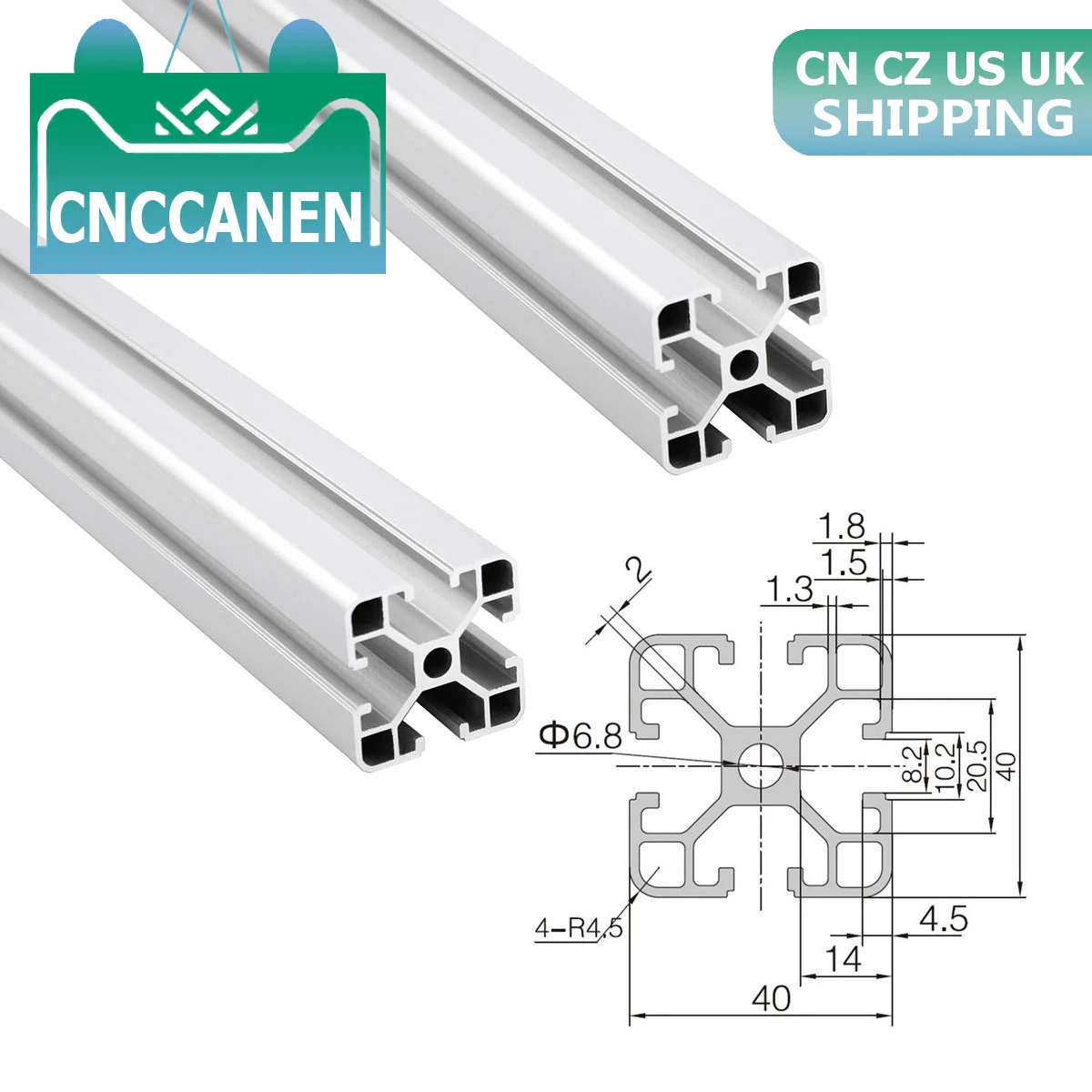 2PCS 4040 T-Slot Aluminum Extrusion Profile Frame European Standard Linear Rail for CNC 3D Printer Parts Laser Engraving Machine