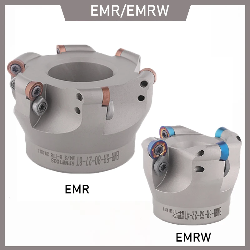 EMR EMRW White Round Nose Milling Cutter Plate EMR5R 50-22-4T EMR5R40-16-4T EMRW6R 50-22-4T 63-22-4T Face CNC Machine Cutter R6