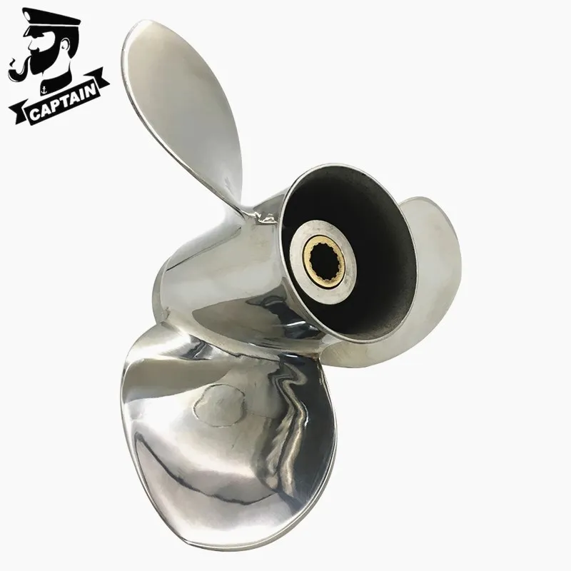 Captain Propeller 9.25x12 Fit Mercury Outboard Engines 9.9 CT 15HP 20 HP Stainless Steel 14 Tooth Spline RH