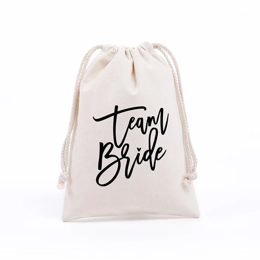 Personalized Hen Party Gift Bag Team Bride/Bride Hen Night Party Decoration Wedding Canvas Bag for Gifts Custom Goody Bag