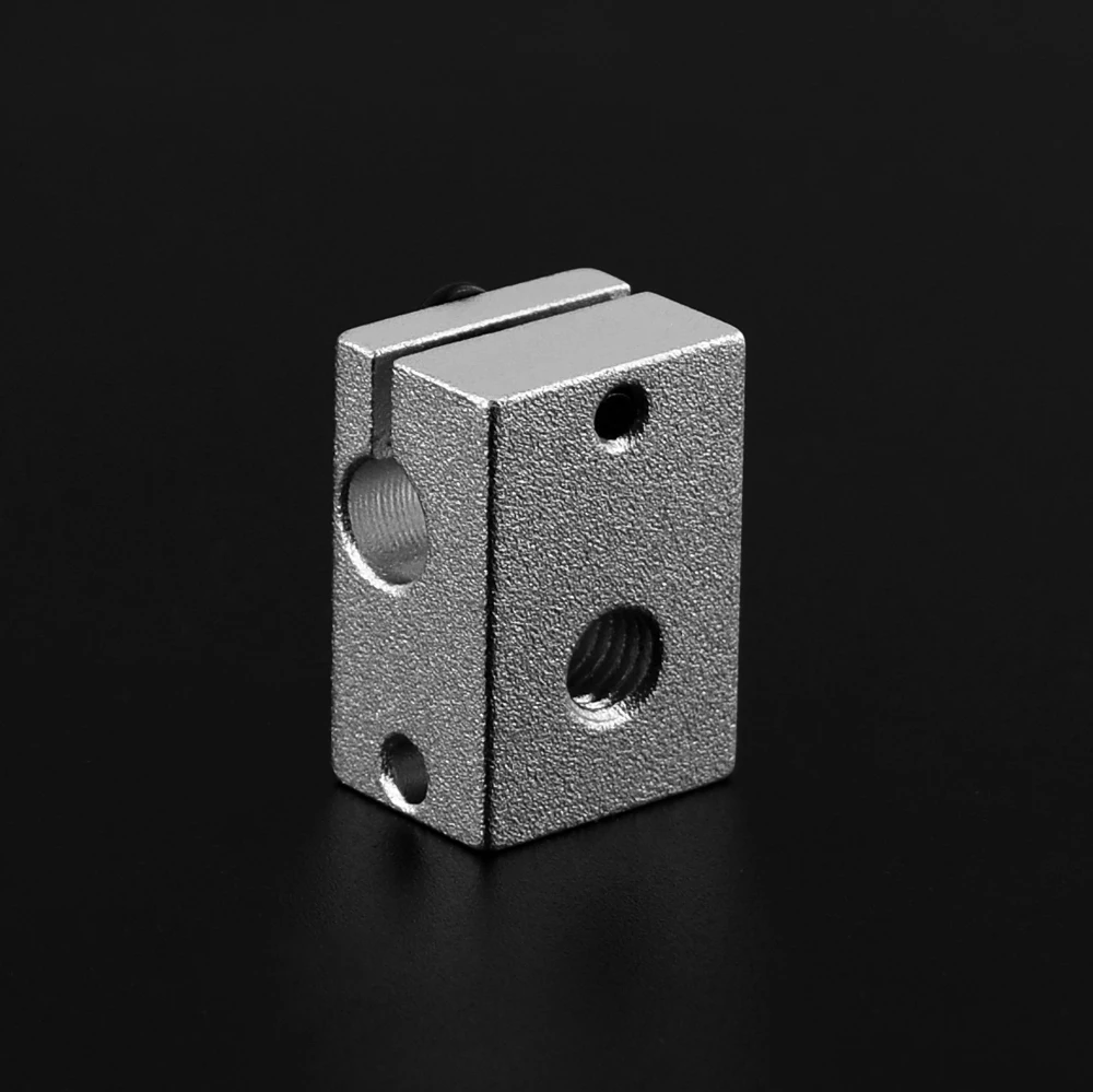 Aluminium PT100V6 Versi Resmi Blok Panas untuk E3D V6 J-head Extruder HotEnd Aksesori Bagian Printer 3D 23*16*12Mm