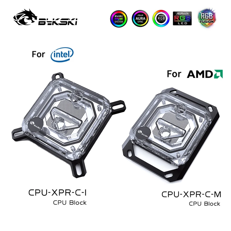 Bykski CPU Water Block For INTEL LGA 1700 115X 2011 /AMD AM4 Ryzen 3/5/7/9 X470 X570,CPU Water Cooler CPU-XPR-C-I / CPU-XPR-C-M