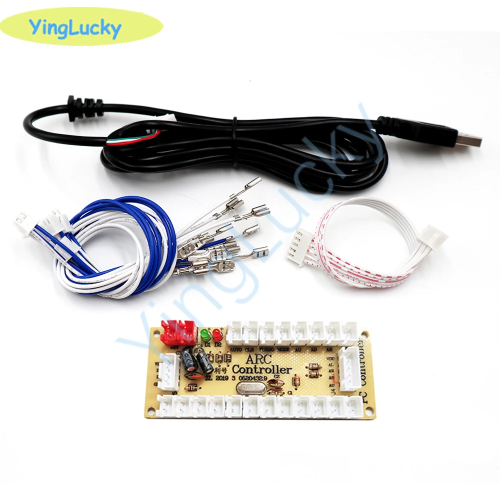 20 Stück Zero Delay Arcade USB Encoder PC zu Joystick Arcade Rocker Platine Steuerung mit 2,8 mm oder 4,8 mm Draht – Detail 3