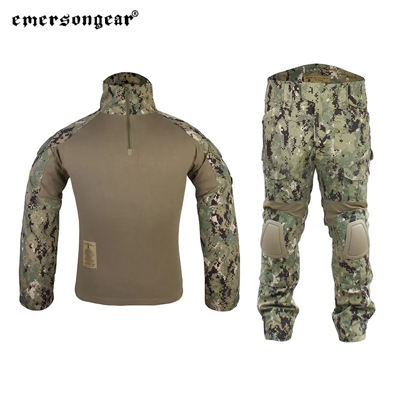 

Emersongear Tactical Gen2 G2 Combat Suit Shirts Pants Uniform Set Men Camo Tops Duty Cargo Trousers Hiking Hunting Training AOR2