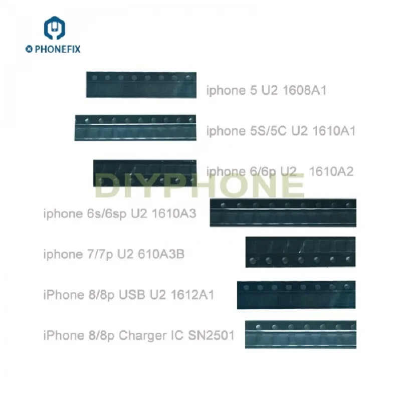 5 шт., замена чипа U2 для iPhone 5 6 7 7P 8P X 11 12 13 U2