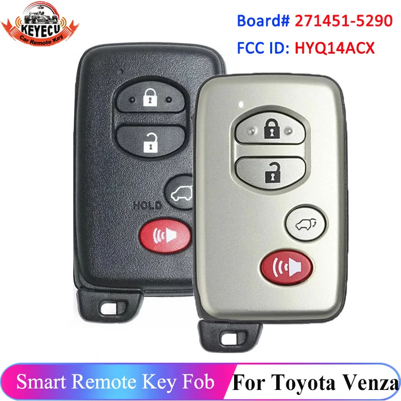 KEYECU HYQ14ACX 271451-5290 Für Toyota Venza 2009 2010 2011 2012 2013 2014 2015 2016 Intelligenter Fernbedienungs-Autoschlüssel P/N: 89904-0T060 – Detail 1