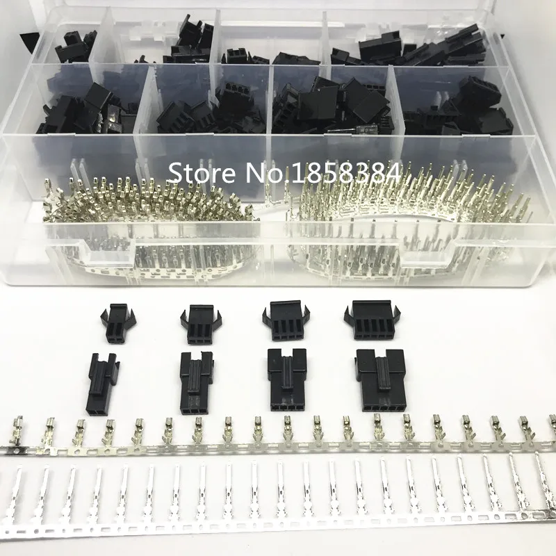 520Pcs/set 2.5mm Pitch 2 3 4 5 Pin JST SM  Male & Female Plug Housing Pin Header Crimp Terminals Connector Kit