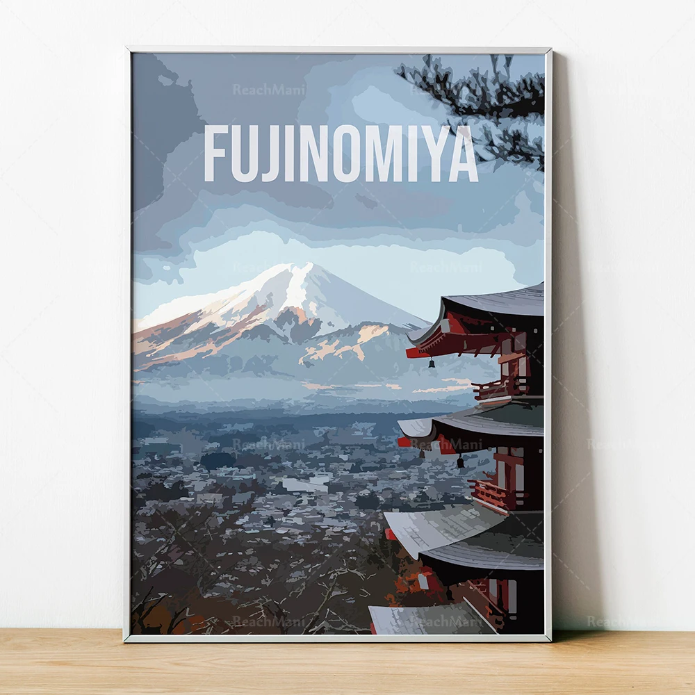 ملصقات مطبوعة سياحية ذات مناظر طبيعية خلابة في اليابان، بالوان، الفلبين، مومباي، الهند، نيو دلهي، أنطاليا، تركيا، كوينستاون نيو زيلان