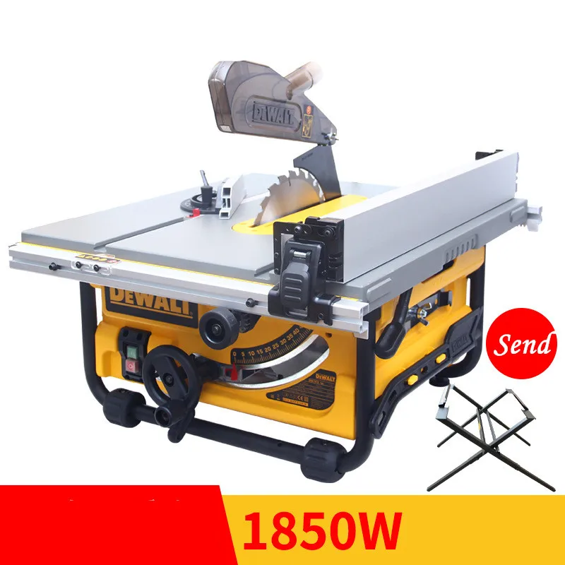 Serra elétrica multifuncional, 1850w, 10 polegadas, para carpintaria, máquina de corte e inclinação