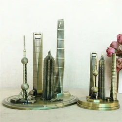 Home Decoration Figurines Oriental Pearl Tower Model Night Light Model Home Decoration Accessories Bedside Decor Ornaments Gifts