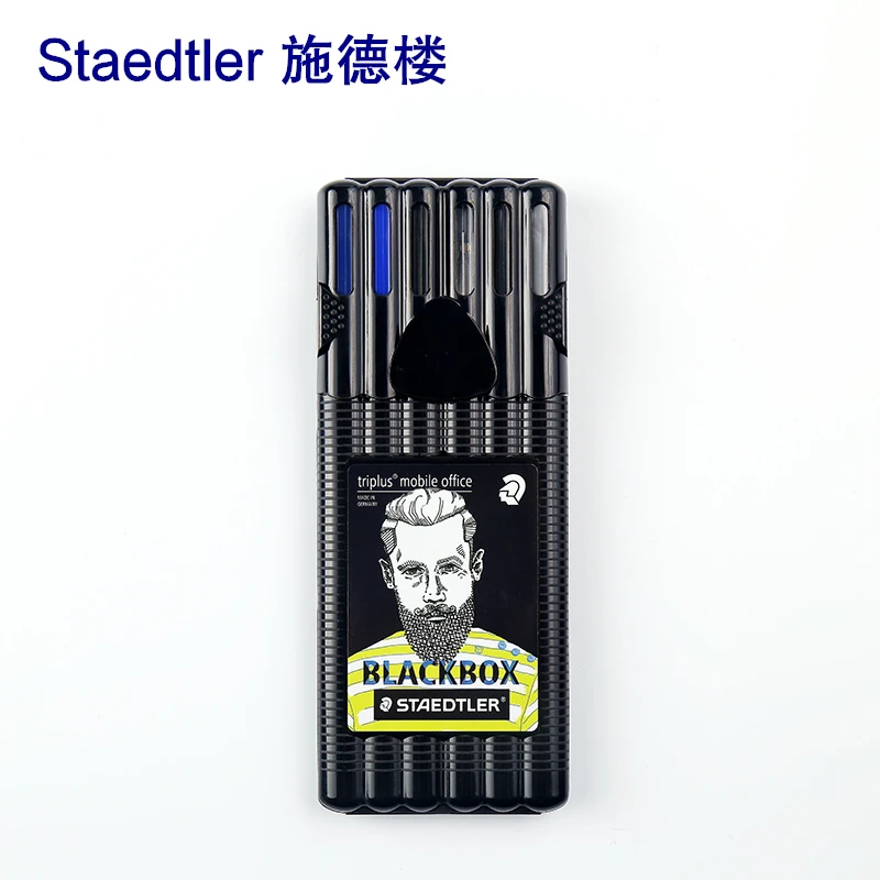 Germany Staedtler Triplus Black Box Office 0.5mm Mechanical Pencil Felt Tip Pen Permanent Marker Pen and Pencil Set Stationery