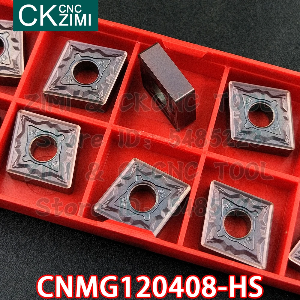 CNMG120408-HS CNMG 120408 HS insertos de carburo de torneado exterior inserta herramientas maquinaria CNC torno de Metal herramientas de acero inoxidable