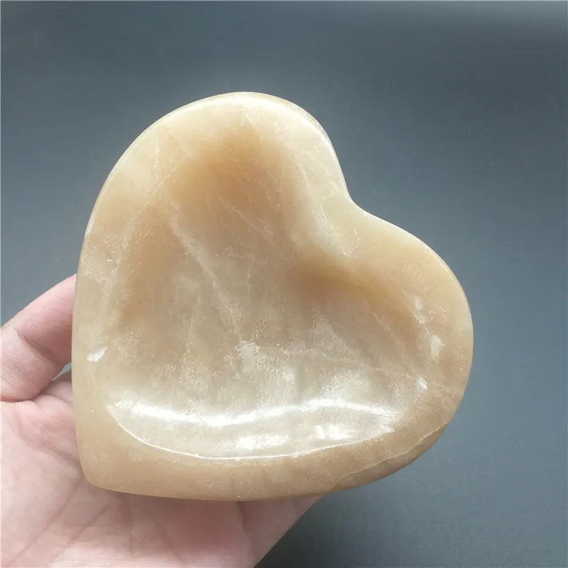 0.75kg Natural Chinese topaz crystal ashtray ornaments
