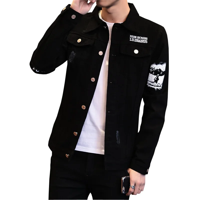 

spring and autumn men's Korean long-sleeved jeans, long-sleeved pants, casual suit, tide-flattering jacket clothes