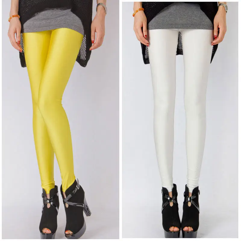 Legging Tipis Semua Pergelangan Kaki untuk Wanita Legging Elastis Mengkilap Legging Dasar Kasual Elastis Lembut 2021 Ukuran Besar S M L XL 2XL