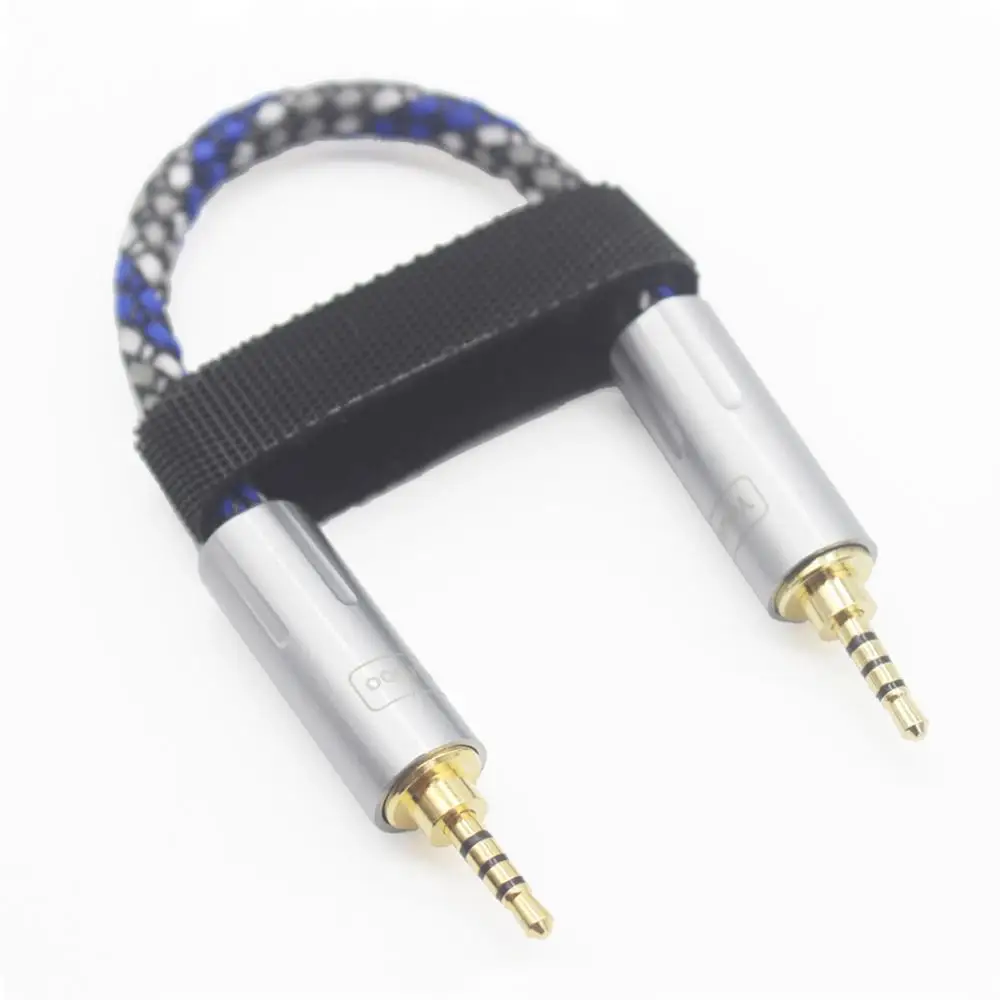 2.5mm TRRS Male to Male 2.5mm 8 Core Silver Plated Headphone Cable Silver Plated Aux Cable in Box 2.5mm to 2.5mm