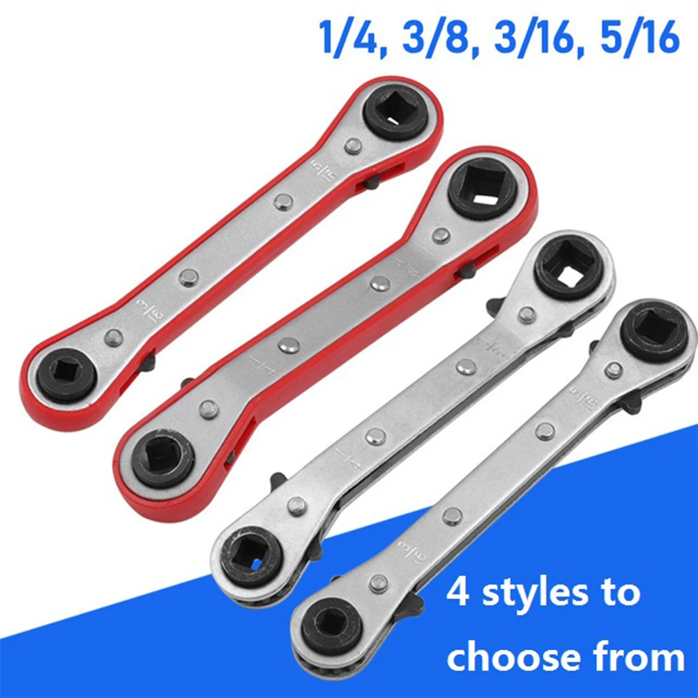 Dupla Cabeça Praça Ratchet Wrench Household Desmontagem Parafuso Multi-function Válvula de ar Condicionado Ferramenta de Reparo do Carro
