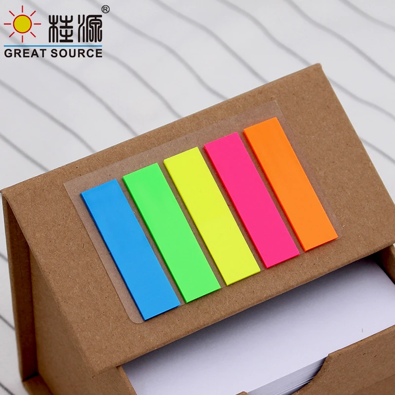 Componeren Memo Pad Set Twee Lagen Orgainzer Box Balpen Pins Notepad Stickers Kleur Bladwijzers Gift Set (2Sets)